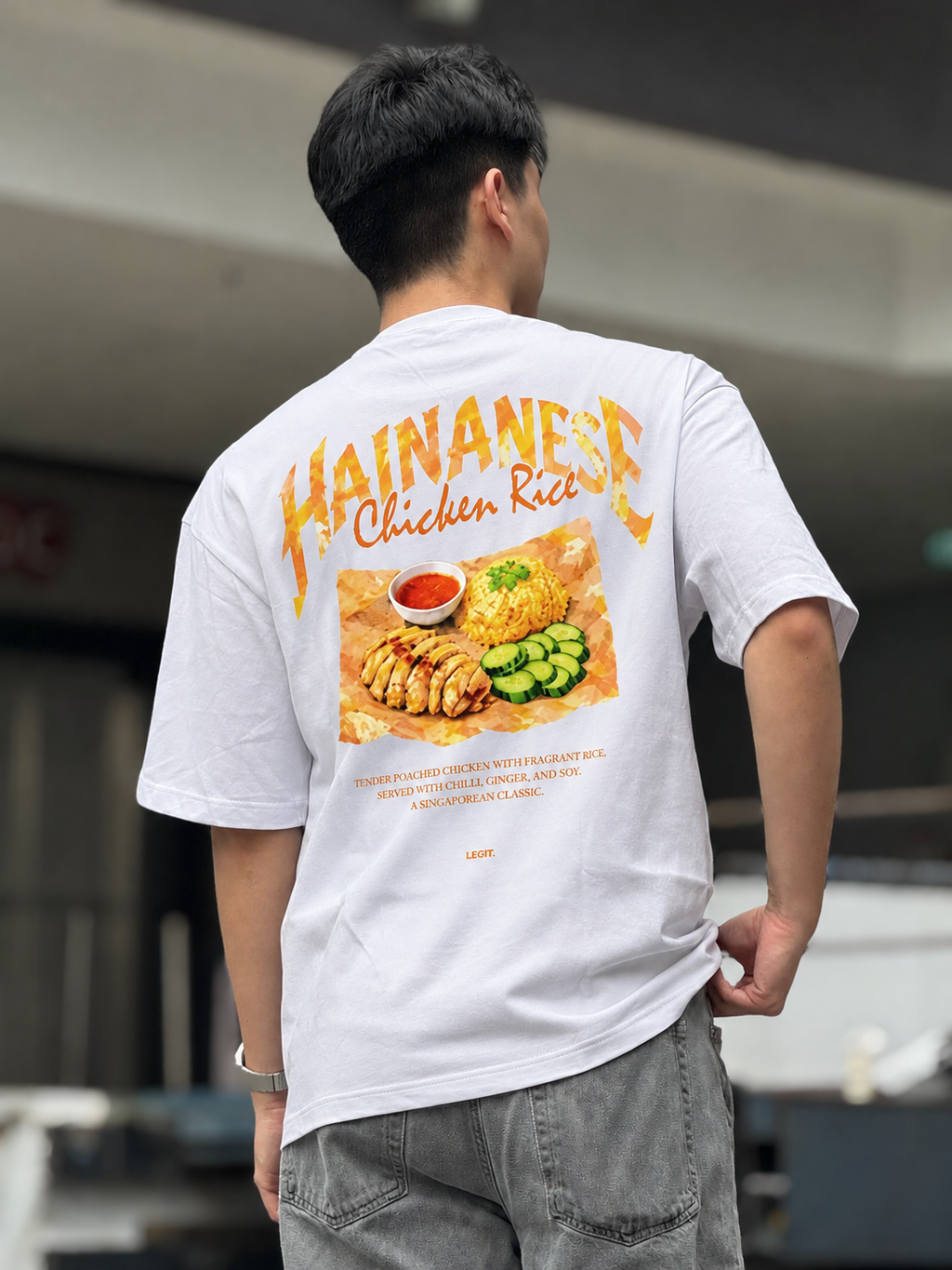 [SHIOK Series] Hainanese Chicken Rice Unisex Oversized Tee