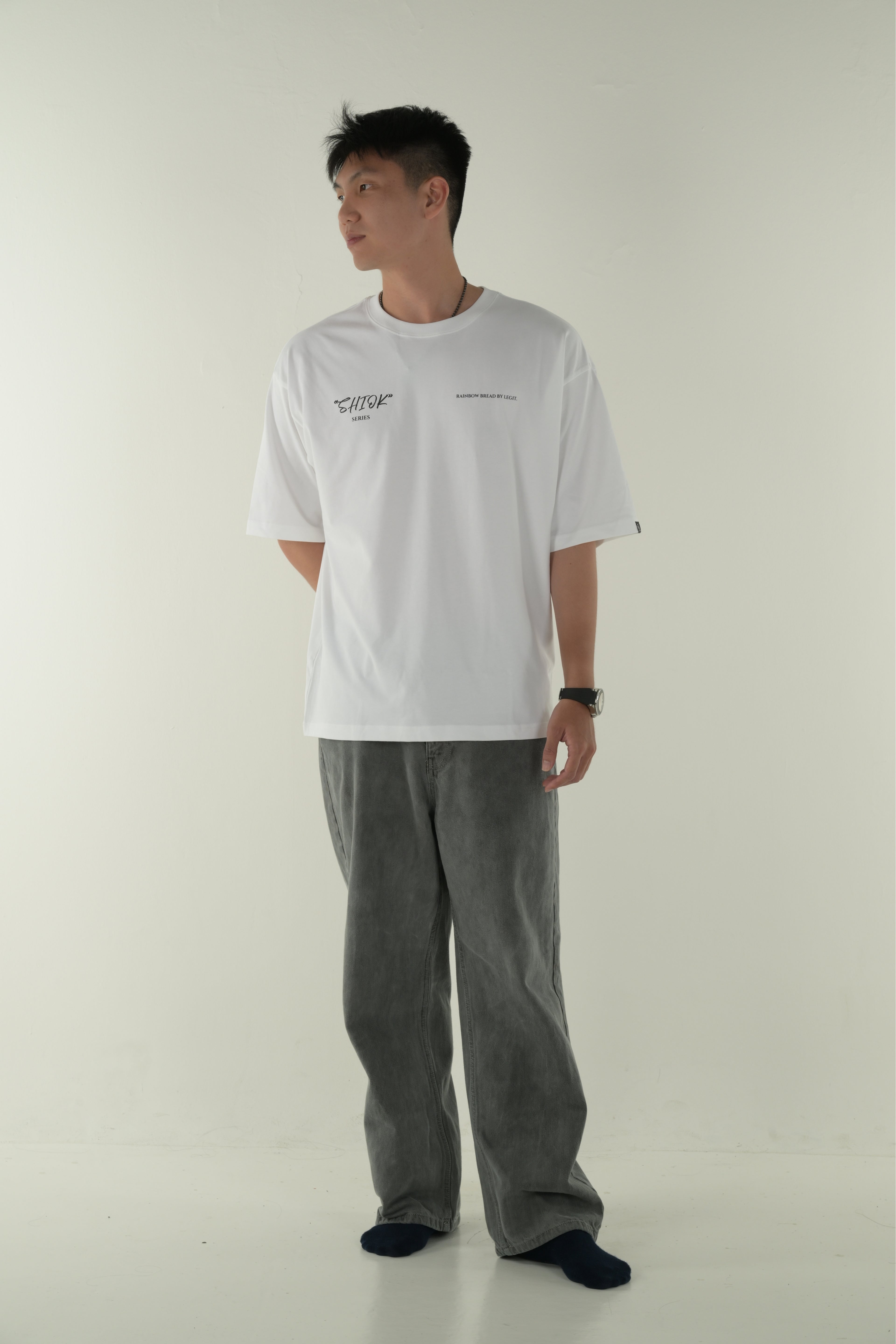 [SHIOK Series] Teh O Peng White Oversized Tee