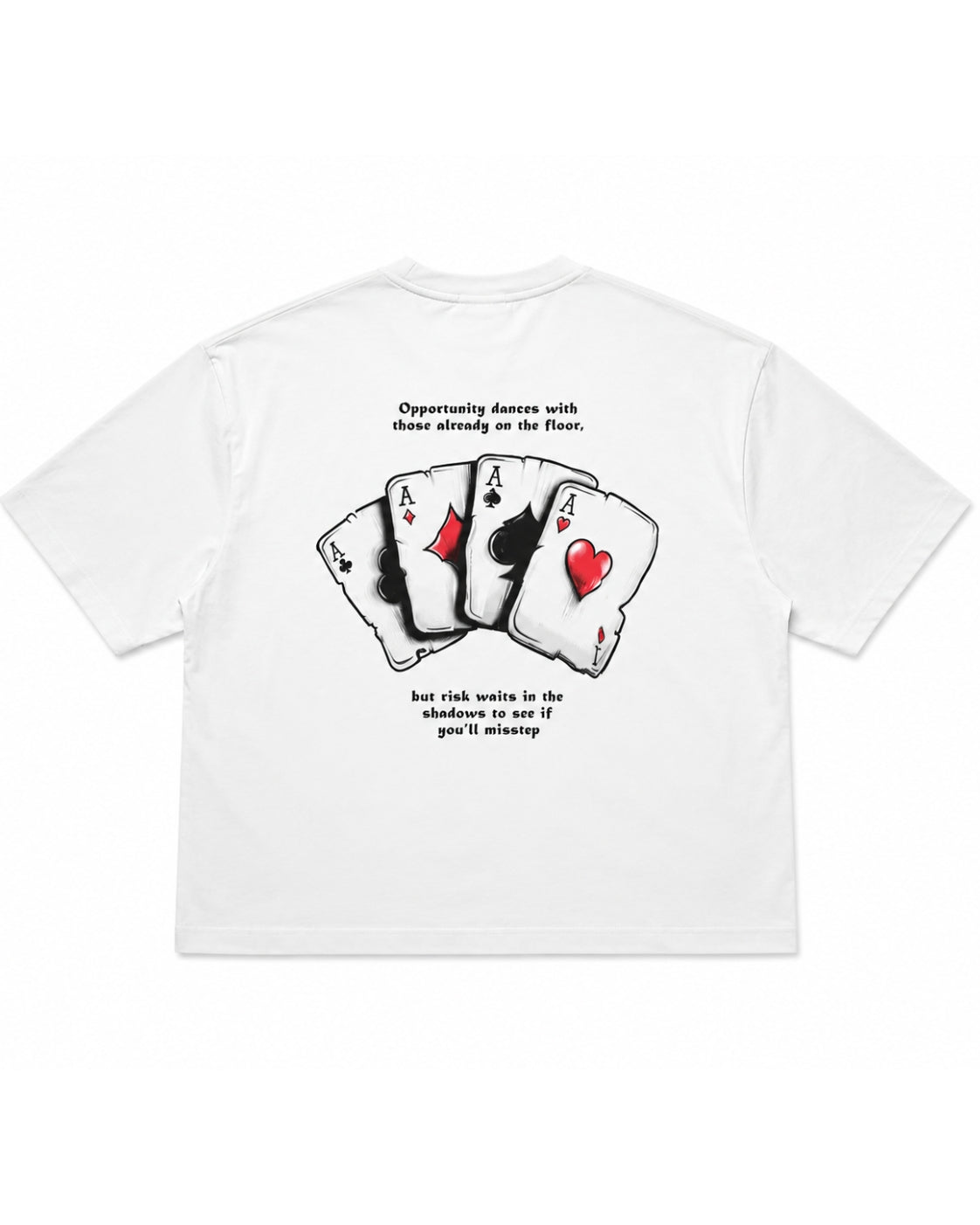 Aces White Oversized Tee