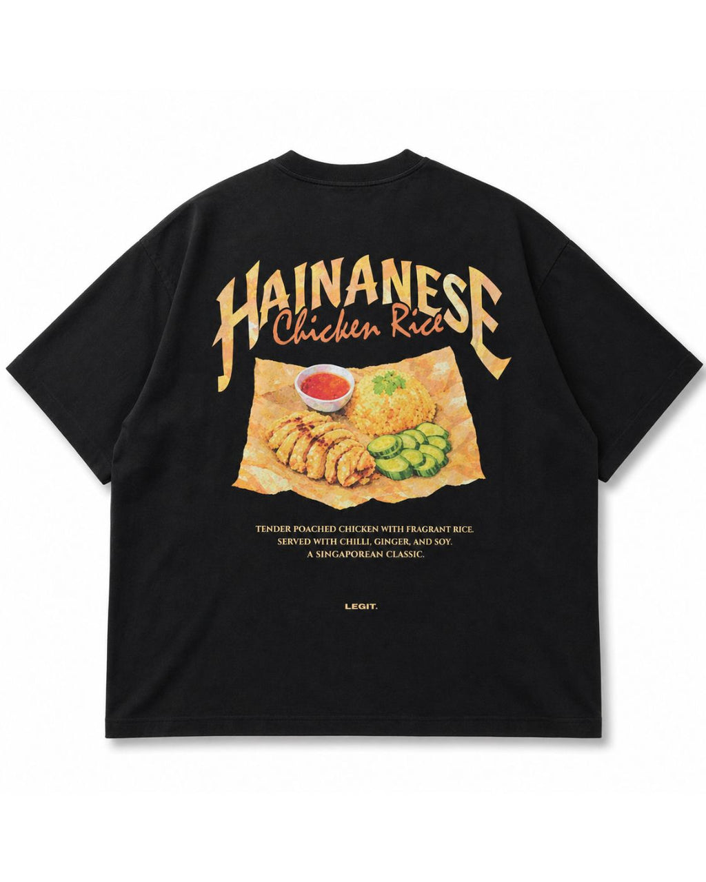 [SHIOK Series] Hainanese Chicken Rice Unisex Oversized Tee