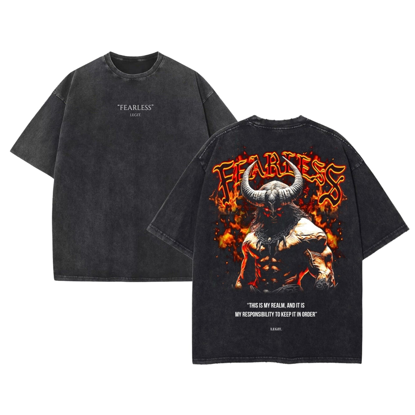 Fearless Graphic Oversized Tee